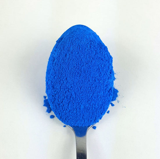 Electric blue cosmetic mica powder